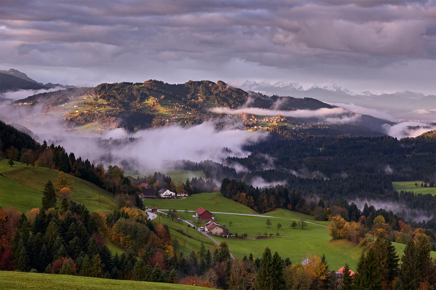 Landscape shot of Bregenzerwald